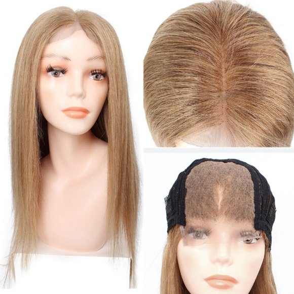 100% Human Hair Lace Front, Ash Brown/Blonde 26" - Picture 3 of 4